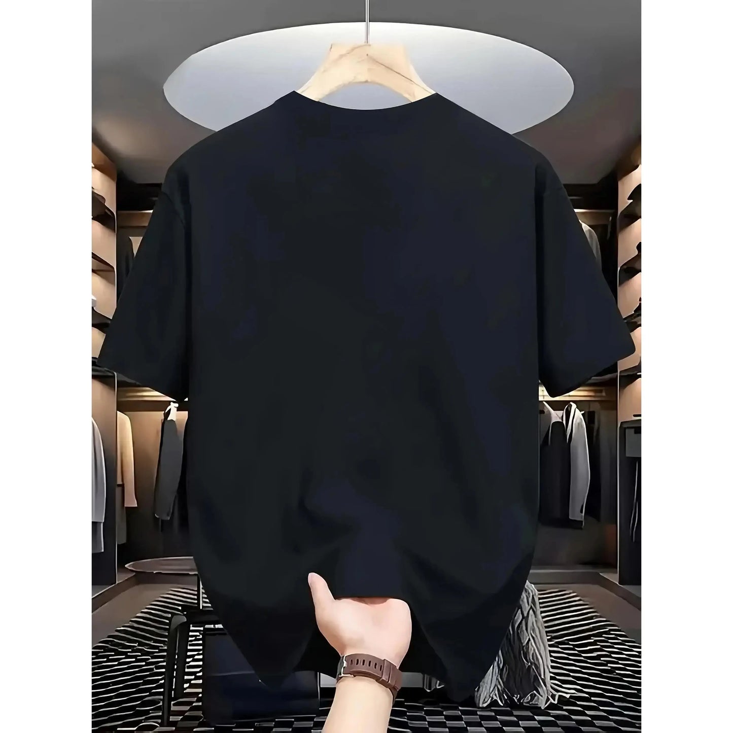 Men'S Athletic Graphic Loose-Fit Short-Sleeve round Neck T-Shirt - Blue Baseball-Style Sports Top, Soft Breathable Streetwear, Suited for Casual Summer, Vintage-Inspired Looks, Shortsleeve, Tshirt