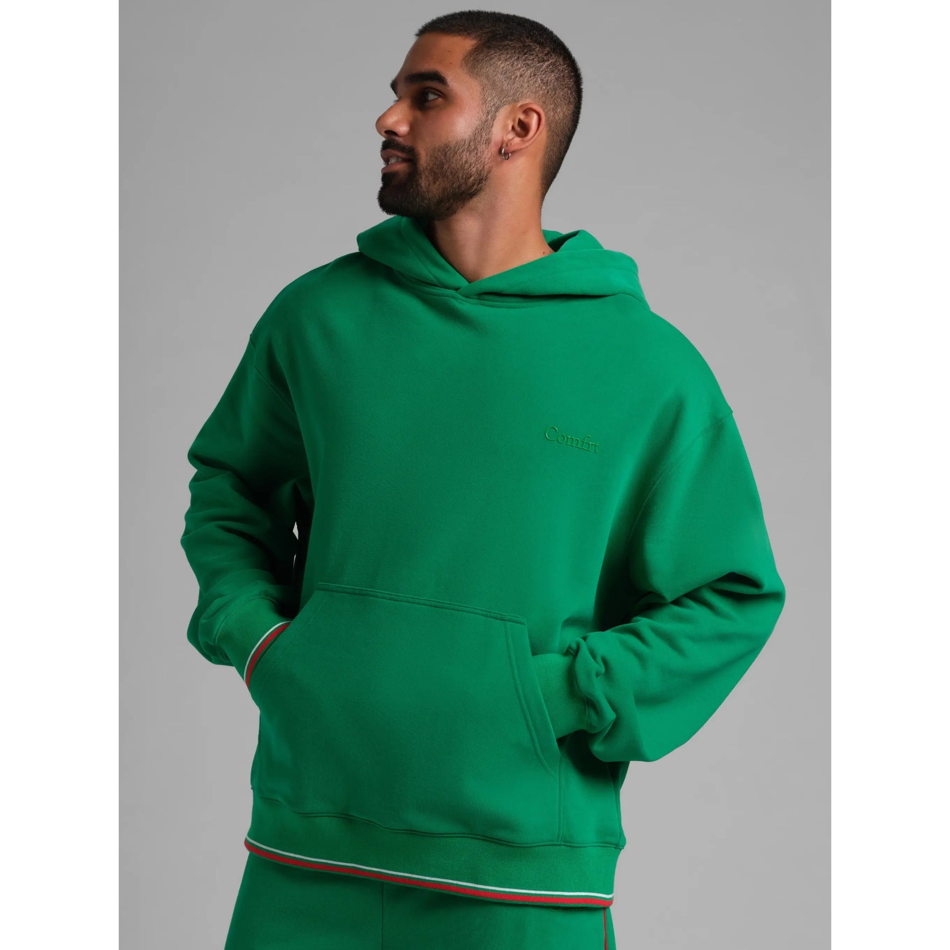Comfrt | Laid Back Halo Lightweight Hoodie | Sporty Oversized Fit Fleece Summer Pullover Hoodie