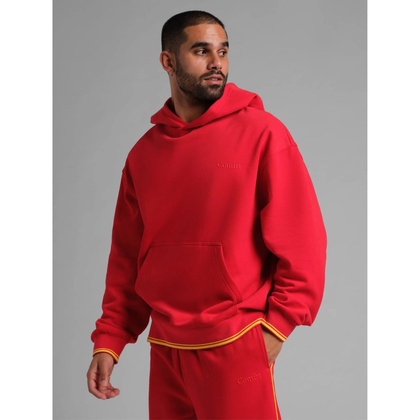 Comfrt | Laid Back Halo Lightweight Hoodie | Sporty Oversized Fit Fleece Summer Pullover Hoodie